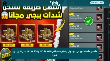 شحن شدات ببجي موبايل بأمان: استلم 30,000 UC و10,500 UC عبر الآي دي الآن!